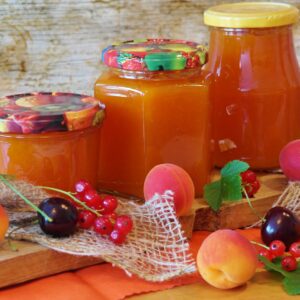 ריבת אפרסק דובדבנים